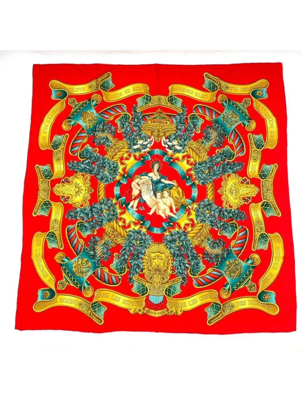 Hermes Scarf Carre 90 Silk Europe Goddess Children